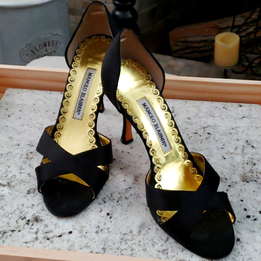 Manolo Blahnik silk heels